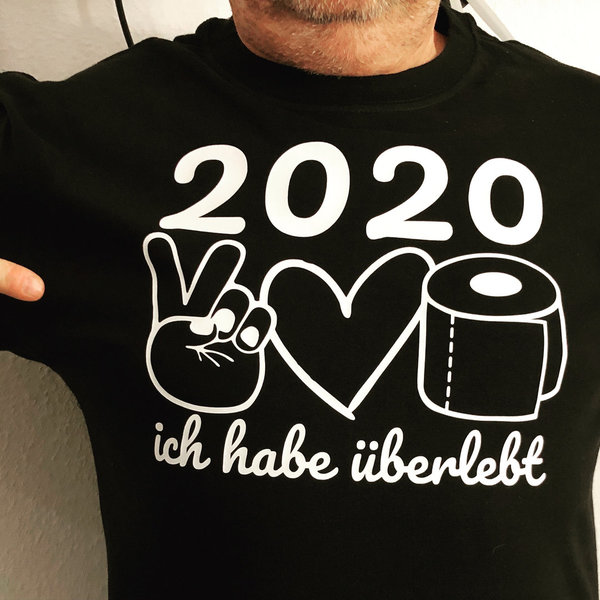 T-Shirt Rundhals - 2020 ICH HABE ÜBERLEBT